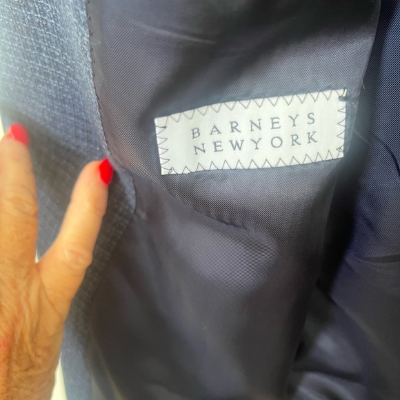 NWOT E ZEGNA TRAVELLER Blazer Sport Coat Wool Silk 46R Blue Check Lined 2 buttn - Picture 11 of 14